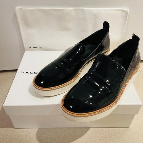 Vince Shiny Leather Shoes - Picture 1 of 3